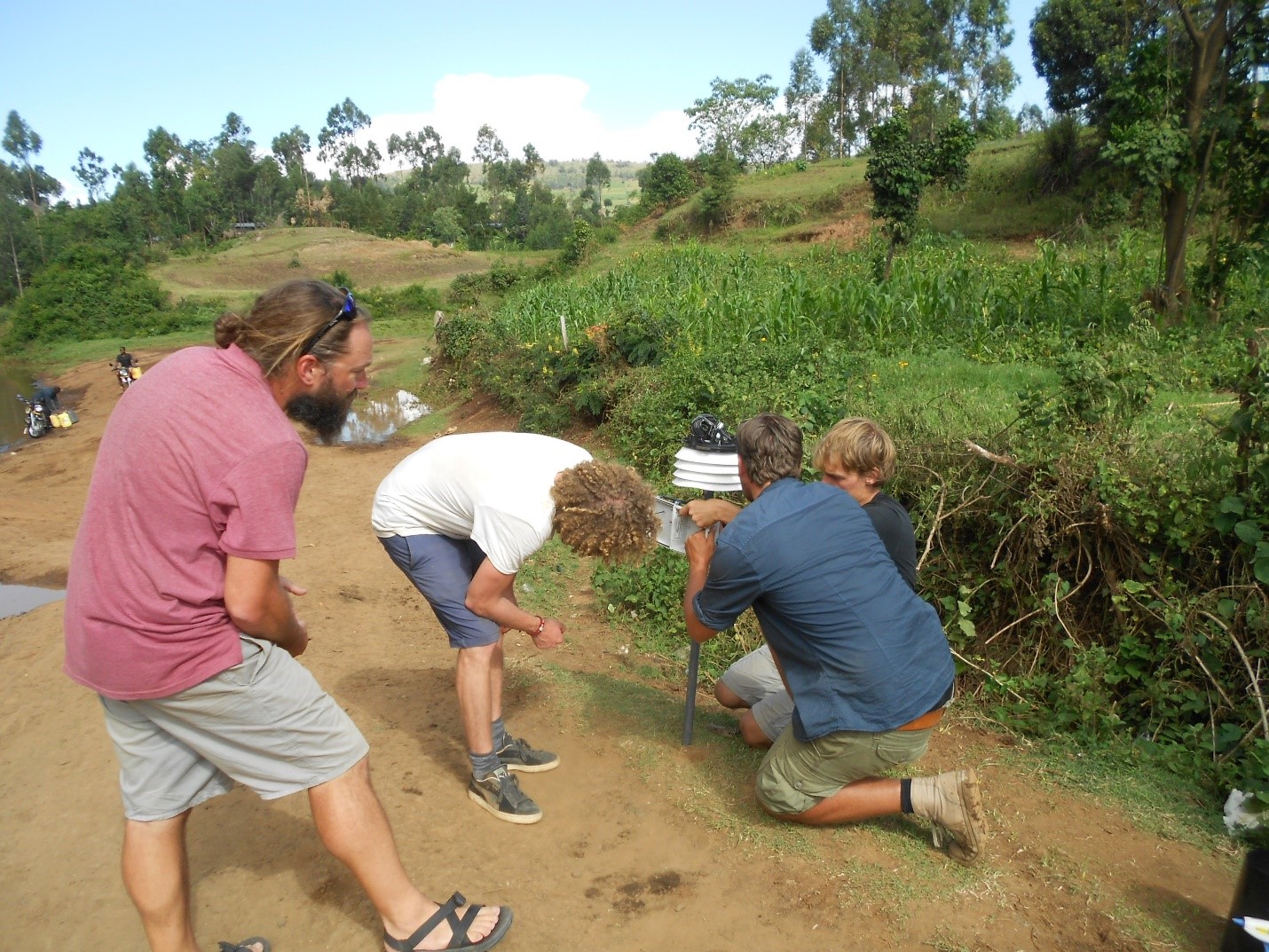 Class in the field in Kenya